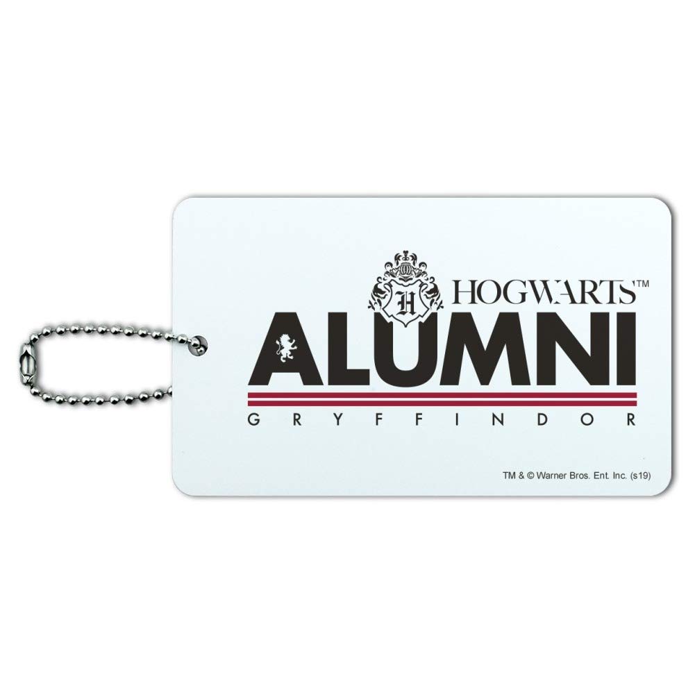 Harry Potter Gryffindor Alumni Luggage Tag - Hogwarts Themed Suitcase ID Card for Carry-On Bags - Perfect for Travel, Cosplay, and Harry Potter Fans