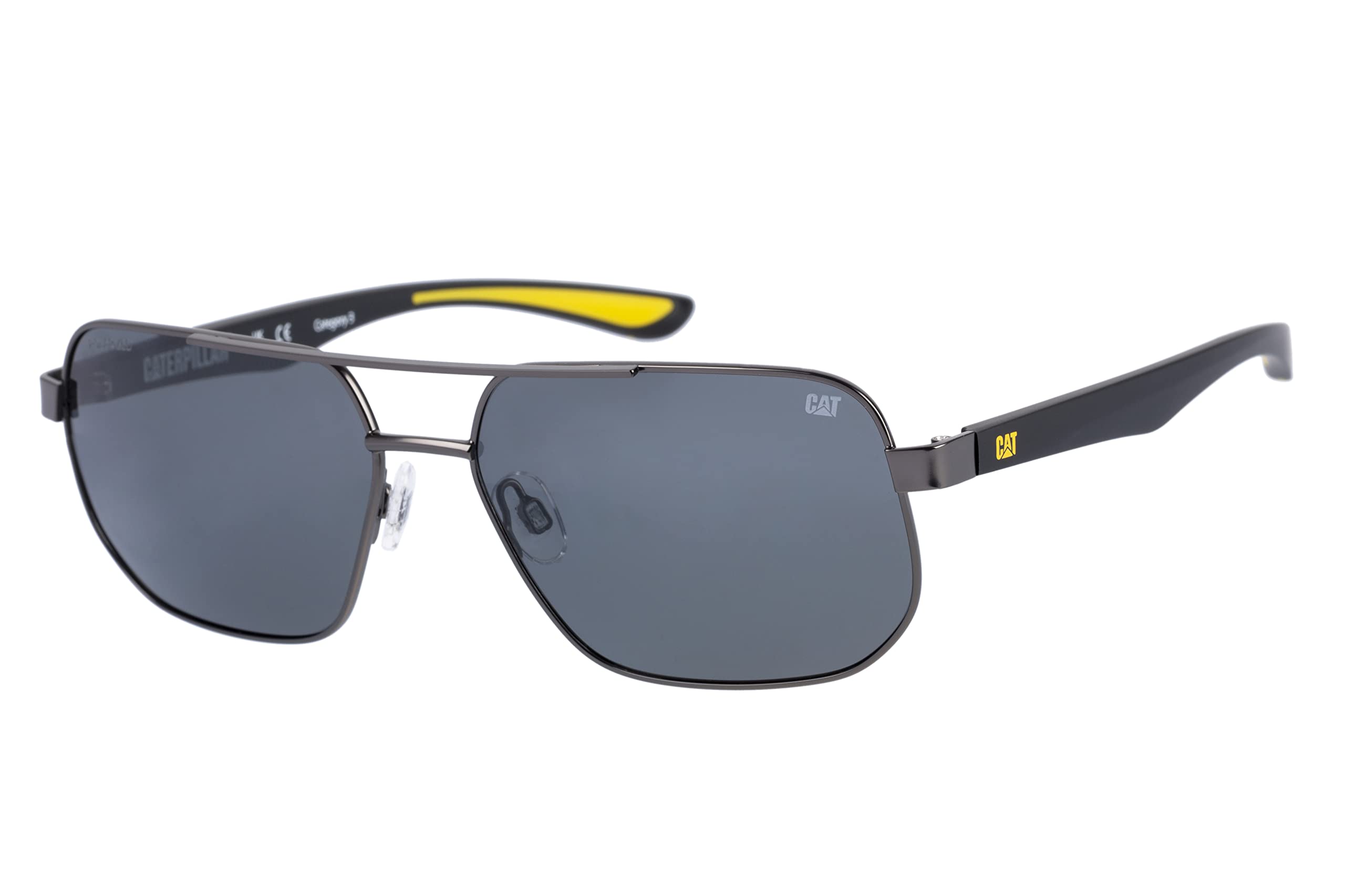 Caterpillar 8013 Polarized Aviator Sunglasses for Men - UV Protection, Durable Frame - Perfect for Driving, Outdoor Sports & Everyday Wear
