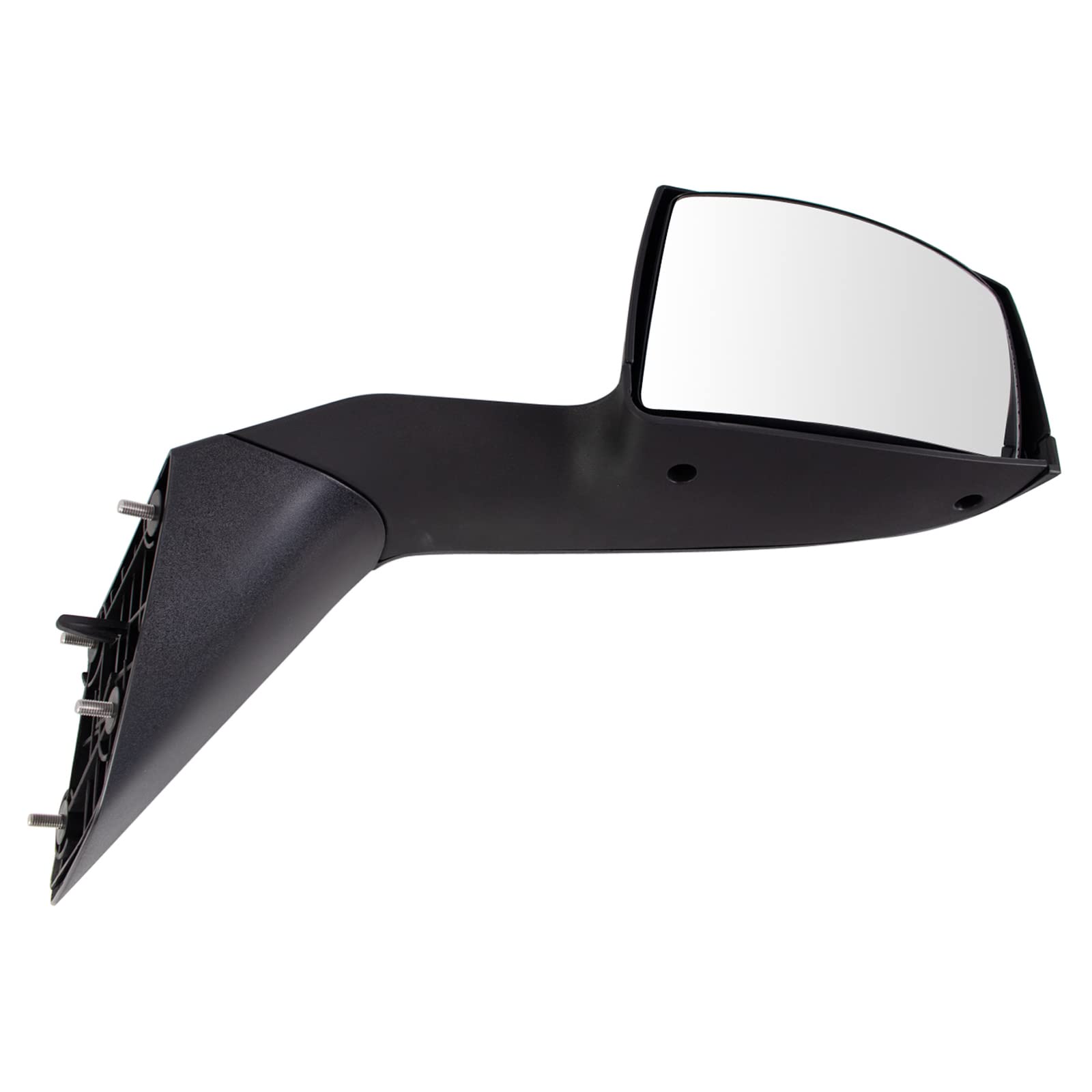 TRQ Passenger Side Right Mirror with Black Cover - Compatible with 2004-2014 Volvo VNL Trucks (Non-Heated, Non-Memory) - Perfect for Replacement & Heavy-Duty Truck Maintenance