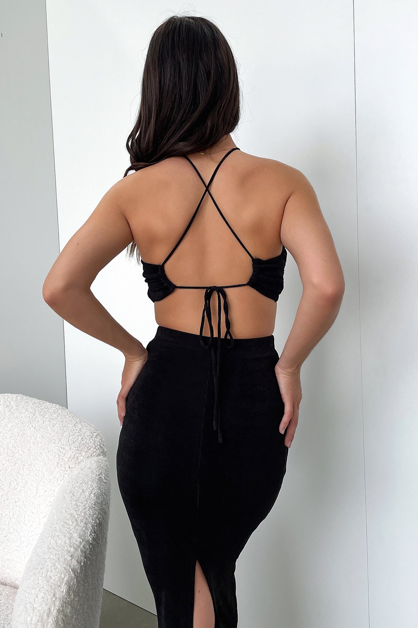 Fumes Crop Black - Premium Quality Black Crop Top for Women | Perfect for Casual Wear, Gym, and Street Fashion