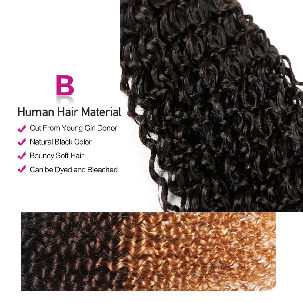 8A Brazilian Virgin Hair Kinky Curly Bundles - 3 Pack Unprocessed Human Hair Weave Extensions (22