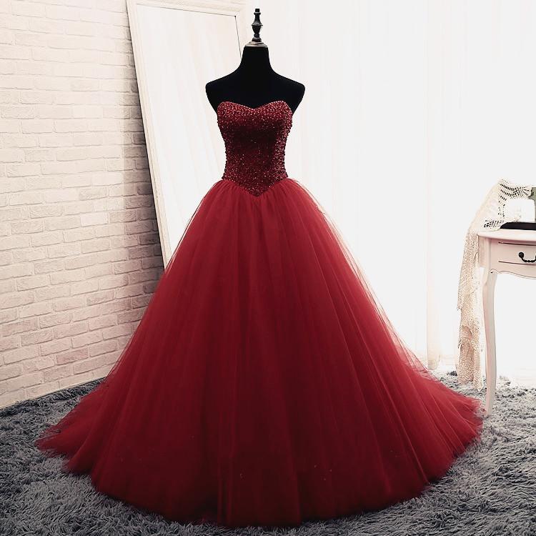 Sparkling Sequins Beaded Strapless Wedding Dress Ball Gown for Bride - Perfect for Evening Galas, Prom Nights & Formal Events