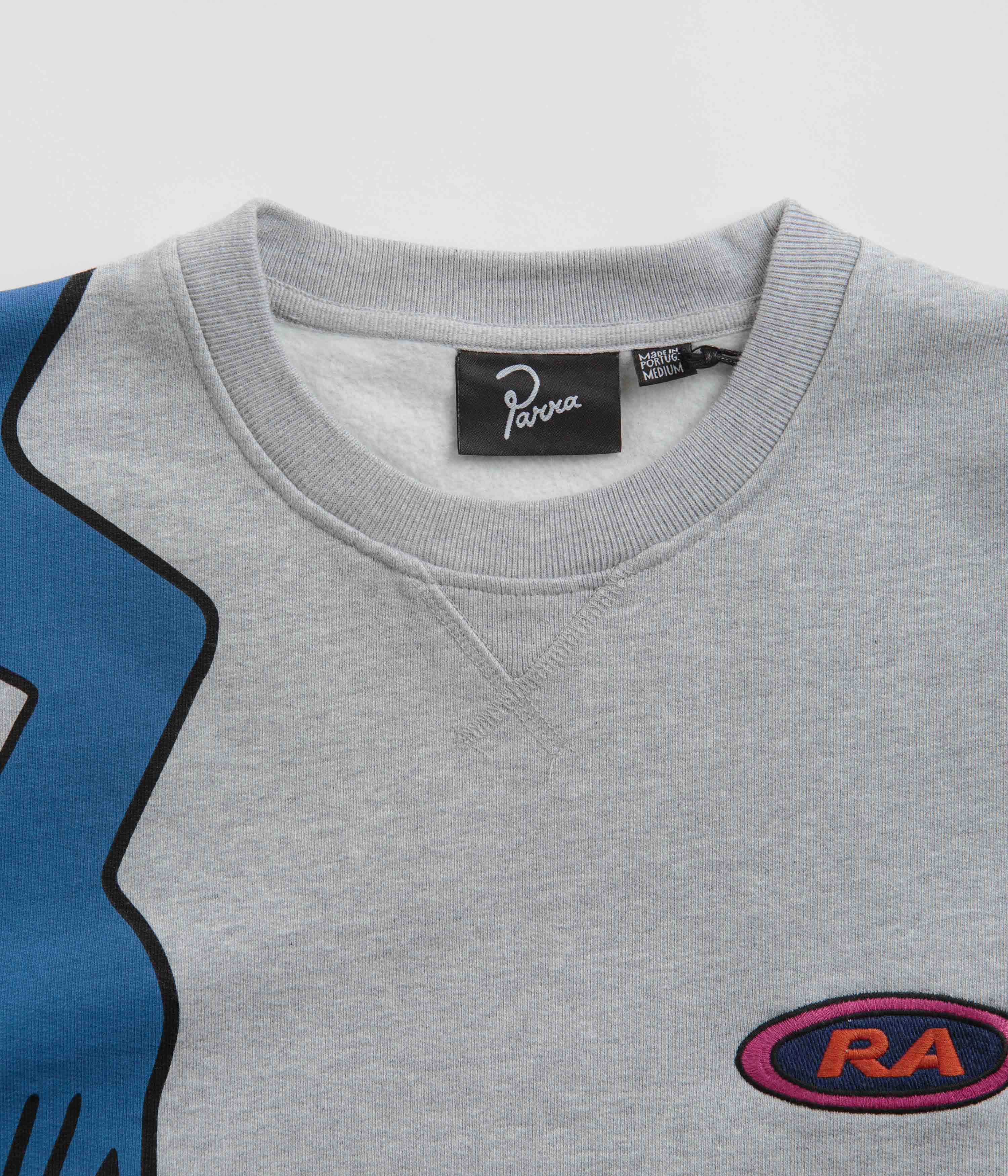 Parra Early Grab Crewneck Sweatshirt | Heather Grey Unisex Pullover | Casual Streetwear for Men & Women | Perfect for Skateboarding & Urban Fashion