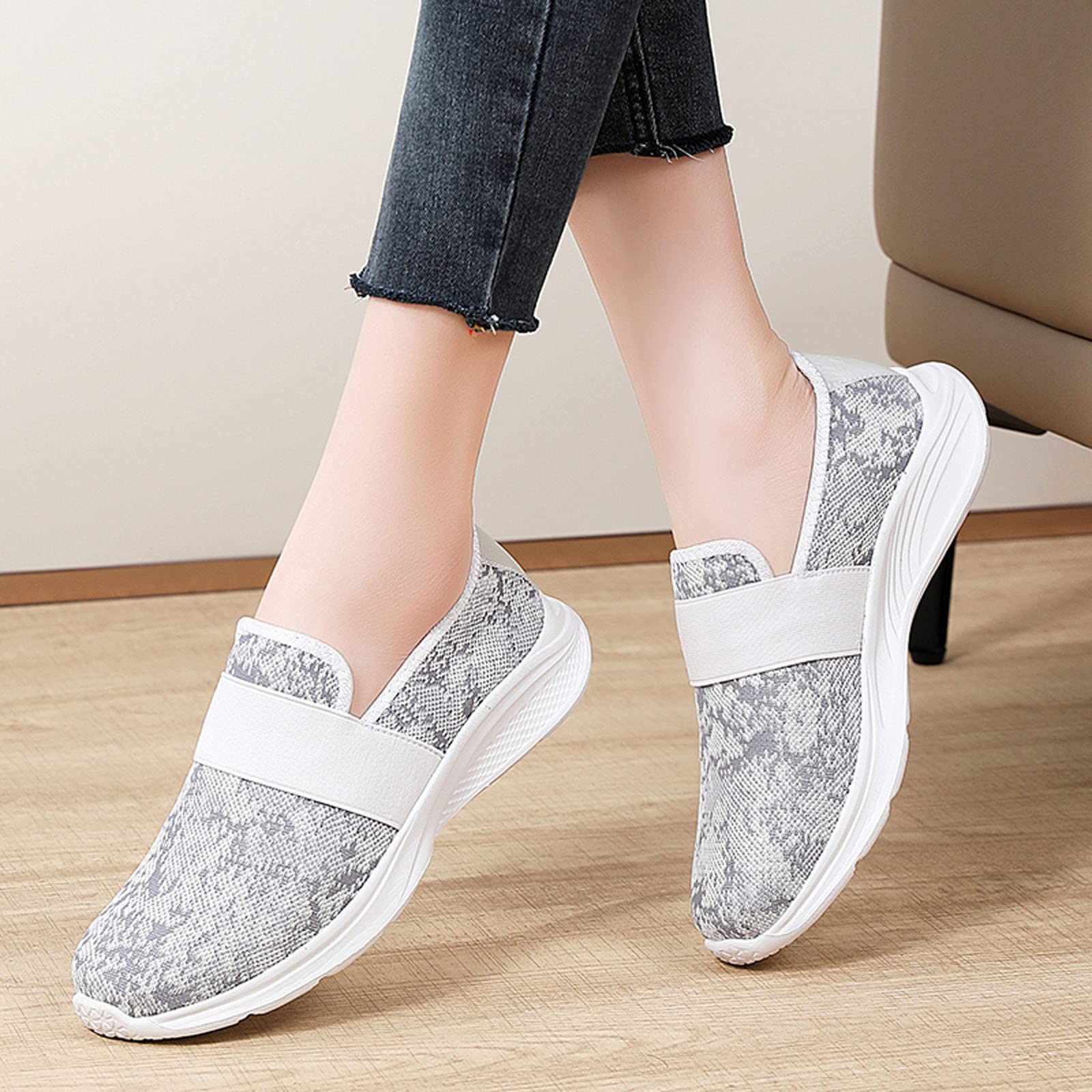 Women's Slip-On Sneakers - Comfortable Running & Tennis Shoes for Women - Lightweight & Breathable for Casual Wear, Gym, and Outdoor Activities