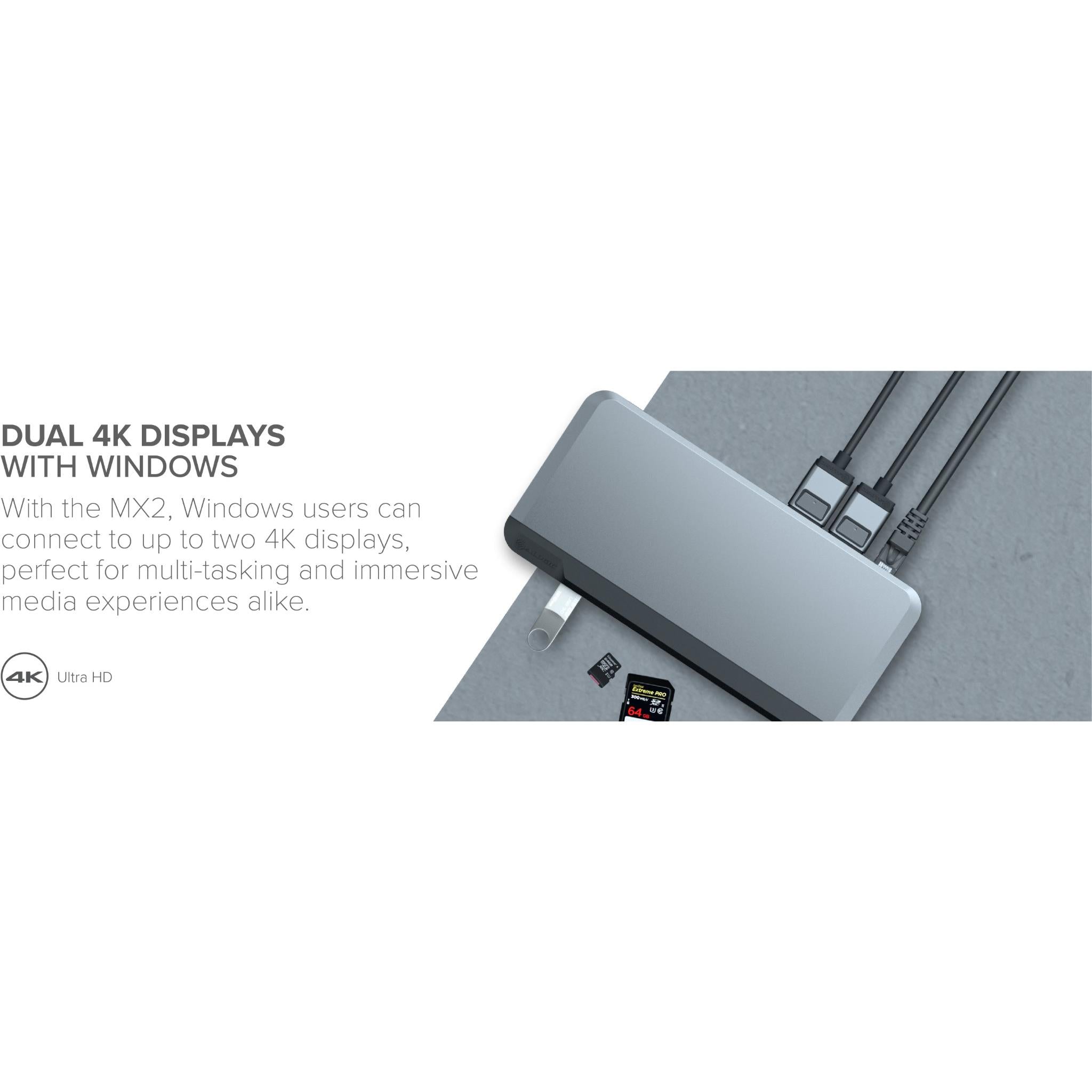 Alogic USB C Dual 4K Docking Station with 100W Power Delivery - 12-in-1 Laptop Dock for MacBook Pro/Air, Windows PC - 4K HDMI/DisplayPort, USB 3.0, Ethernet, SD Card Reader - Perfect for Home Office & Remote Work Setup