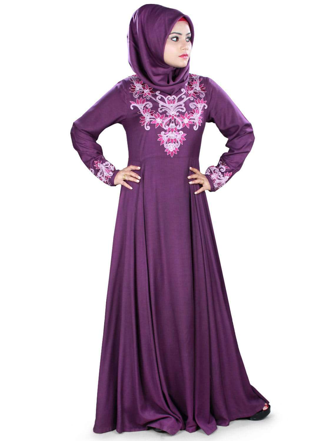 Bahijah Abaya - Modest Islamic Dress for Women, Elegant Long Sleeve Loose Fit Prayer Gown - Perfect for Mosque, Eid, Ramadan & Special Occasions
