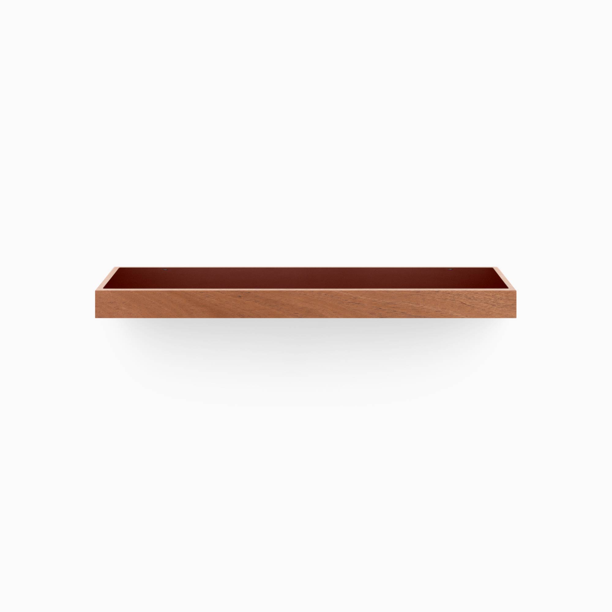 Premium Aksel Inlay Mahogany Floating Shelf - Handcrafted Wood Wall Shelf for Living Room, Bathroom & Kitchen Decor - Stylish Storage Solution for Books, Plants & Home Essentials
