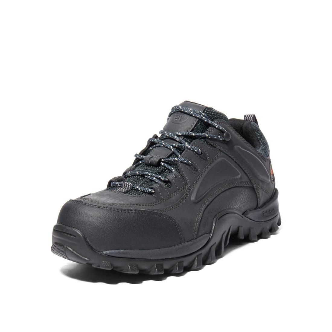 Steel Toe Work Boots for Men - Black Mudsill Safety Shoes - Durable & Comfortable for Construction, Warehouse & Outdoor Work