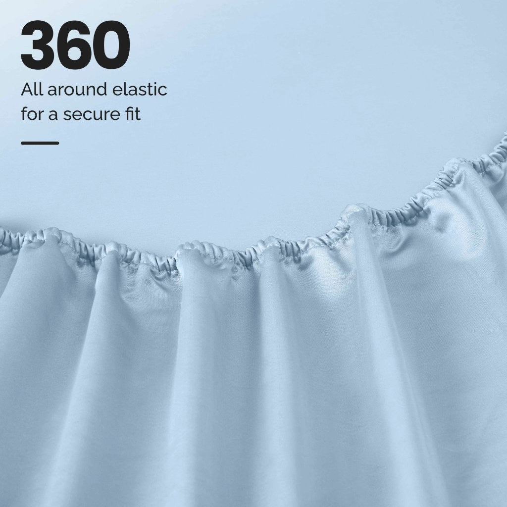 Luxury 1200 Thread Count Egyptian Cotton Deep Pocket Bed Sheet Set - Queen Size, Soft & Breathable for Ultimate Comfort - Perfect for Master Bedroom, Guest Room & Hotel Use