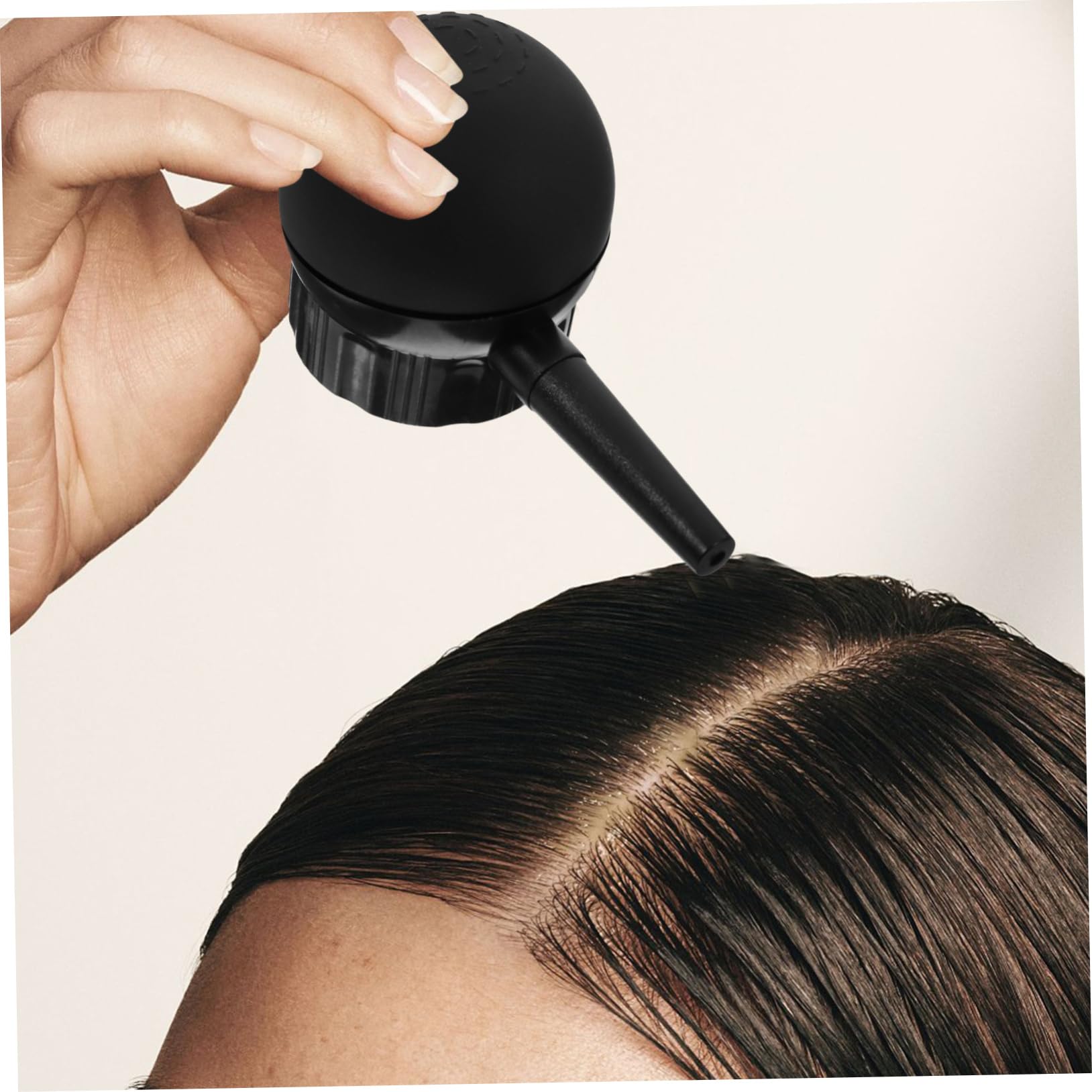 BIUDECO Hair Styling Spray Bottle with Nozzle - Black Hair Building Fibers Applicator for Thinning Hair & Volume Boost - Perfect for Salon, Home Use & Travel