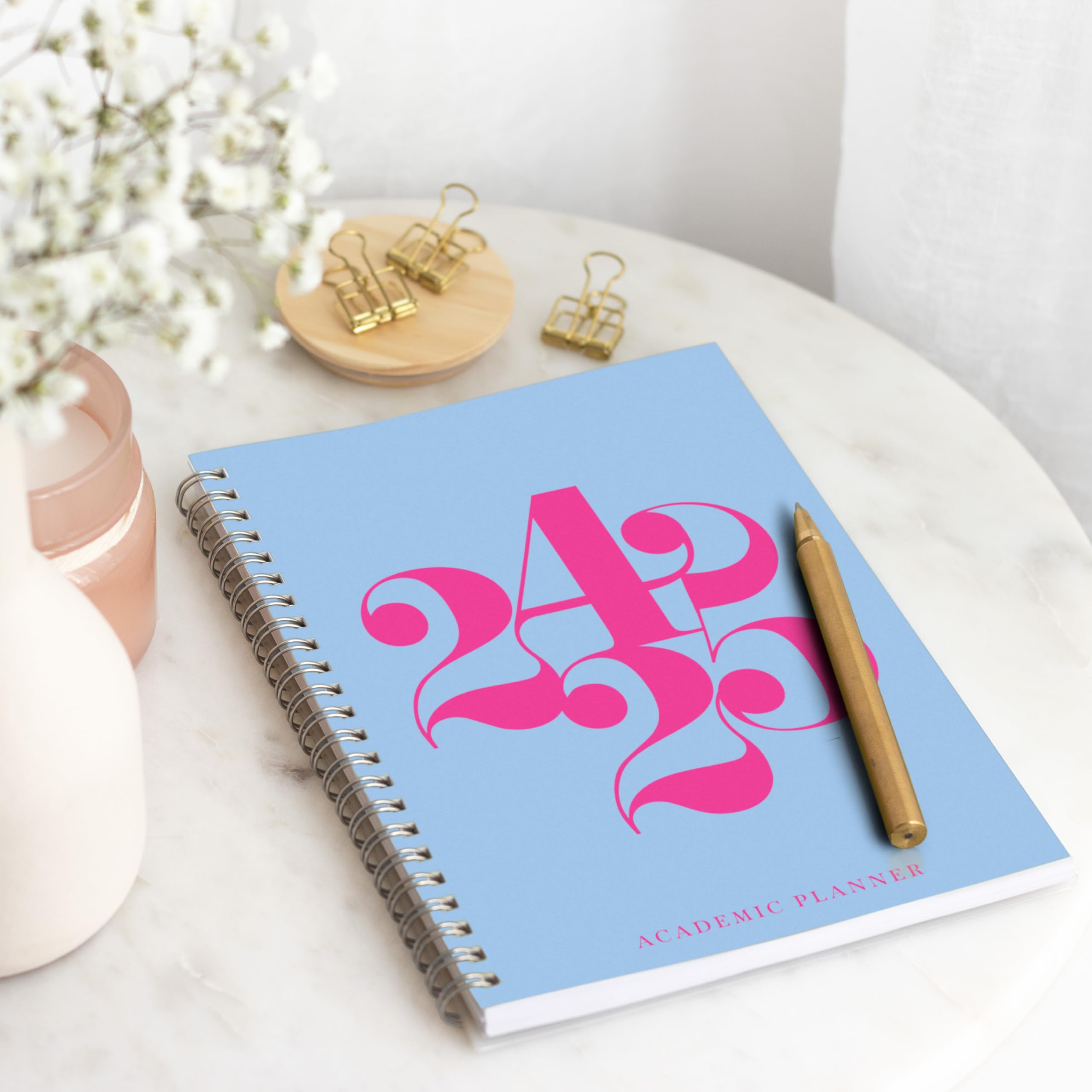 2024-2025 Riley's Academic Planner - 18-Month Weekly & Monthly Organizer with Twin-Wire Binding, Soft Cover & Notes Pages (8.3