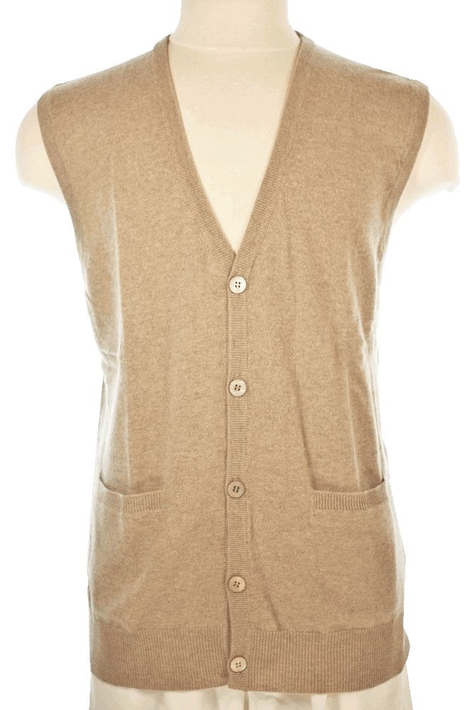 Shephe Men's Cashmere Cardigan Button Vest - Soft & Warm Winter Sweater for Business Casual & Outdoor Wear