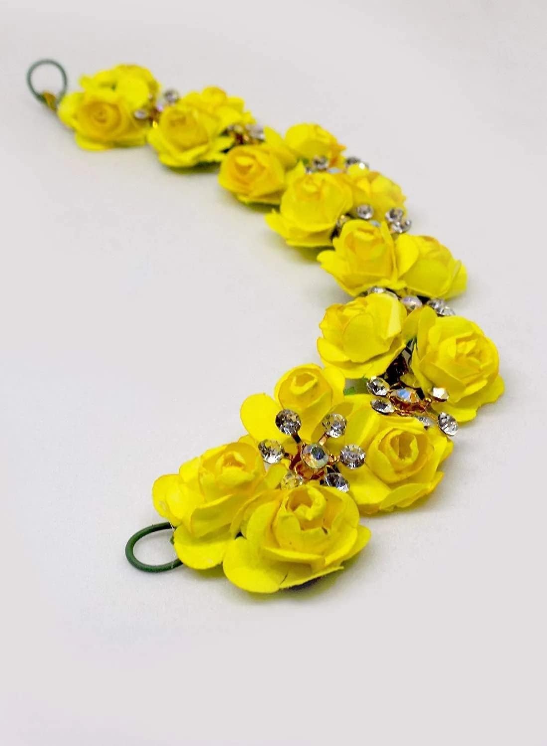 APOEM Yellow Bun Decoration Hair Gajra for Women & Girls - Wedding, Party Hair Accessories - Perfect for Bridal, Festive & Special Occasion Hairstyles