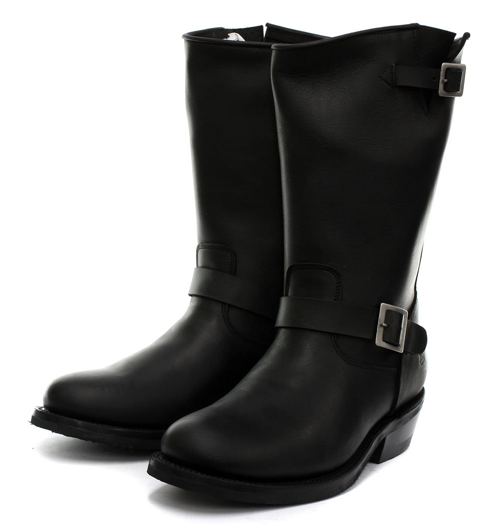 **5007 Rebel Motorcycle Boots for Men - Black Leather Riding Boots for Cruiser & Harley Bikers - Durable & Comfortable for Long Rides & Daily Commute**