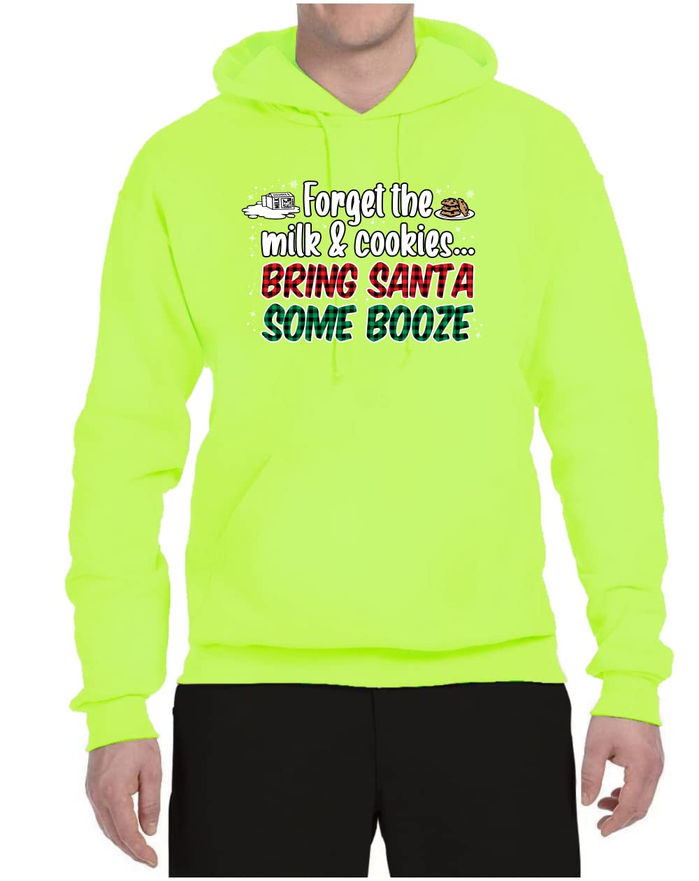 Wild Bobby Santa Booze Christmas Graphic Hoodie - Funny Unisex Sweatshirt for Holiday Parties & Gifts
