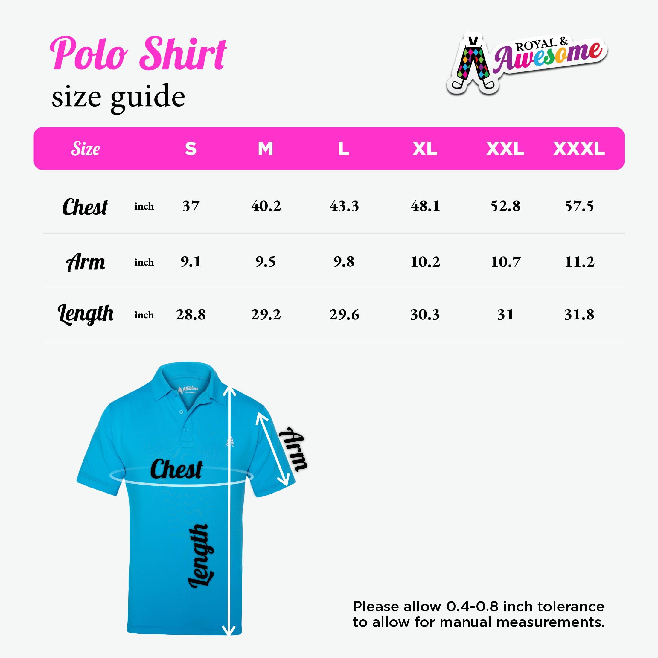 Premium Men's Golf Polo Shirts - Breathable & Moisture-Wicking Performance Shirts for Golfers | Ideal for Golf Courses, Country Clubs & Casual Wear