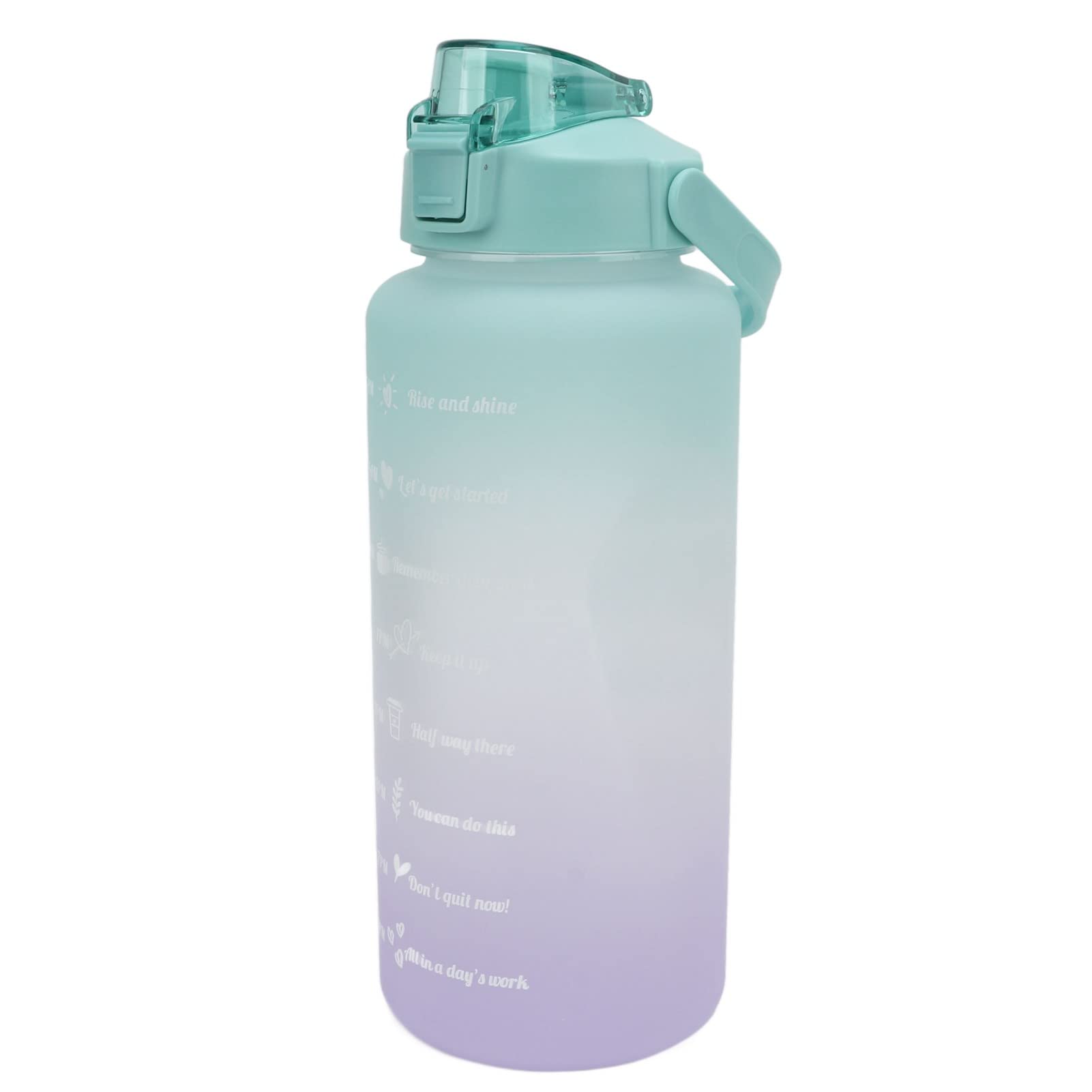 Leakproof Portable Sports Water Bottle for Camping, Hiking, Running - Green Gradient Cover - Ideal for Outdoor Adventures, Gym, and Daily Use