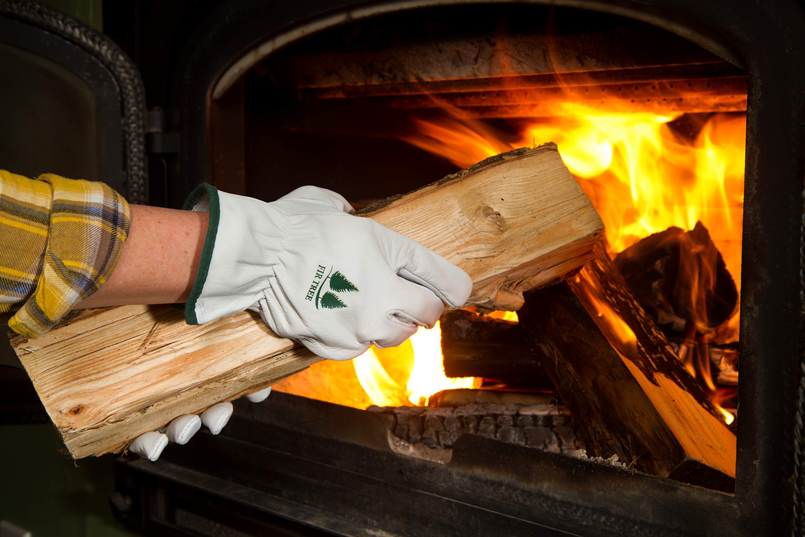Goatskin Leather Work Gloves for Gardening & Outdoor Use - 1-Pack