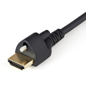 Premium 6ft HDMI Cable 2.0 with Locking Screws - 4K 60Hz HDR, High Speed, Ethernet Support - Secure Connection for Gaming, Home Theater & Office Setup (HDMM2MLS)