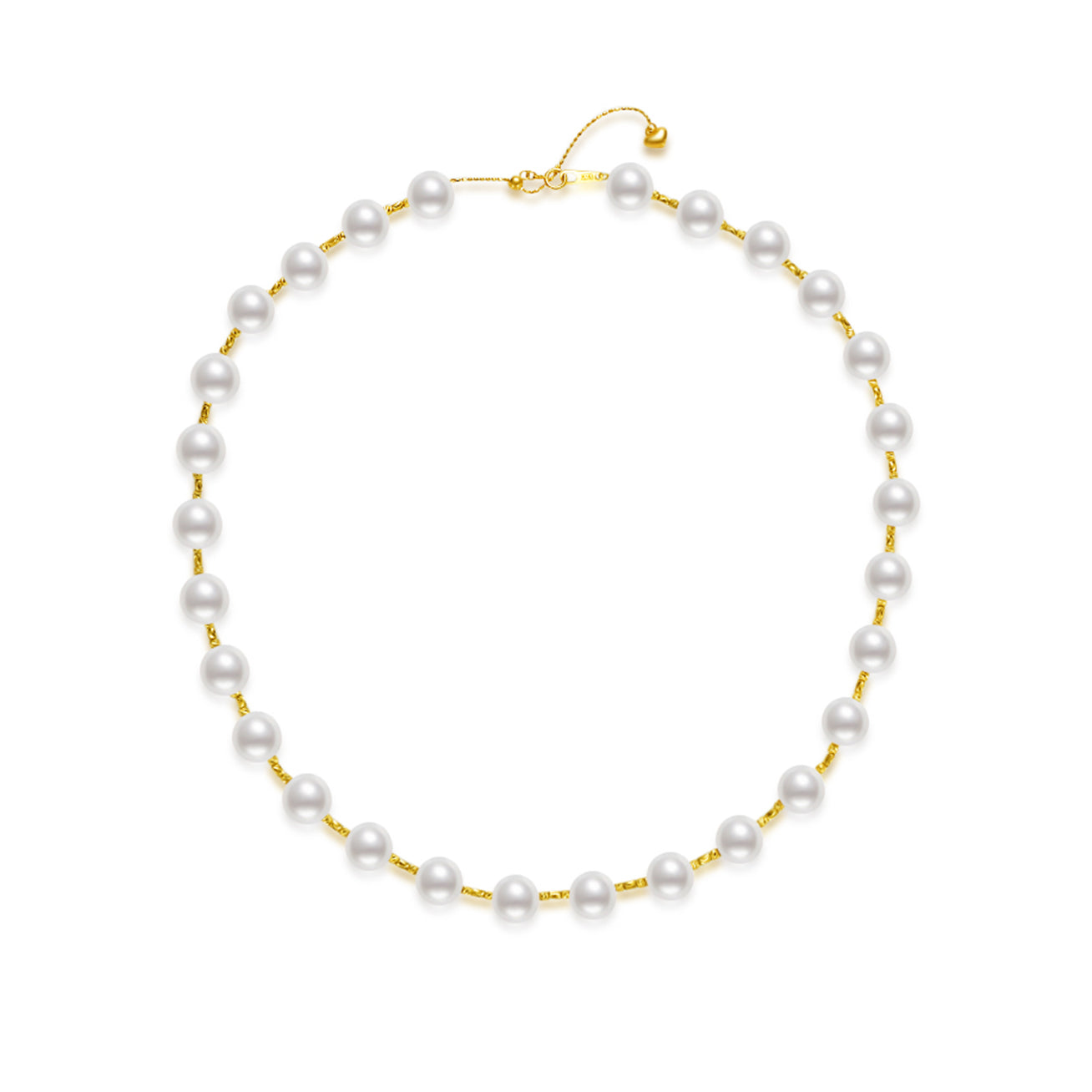 18K Gold Lustrous Aurora Akoya Pearl Necklace KN00190 - Elegant Jewelry for Weddings, Parties & Special Occasions