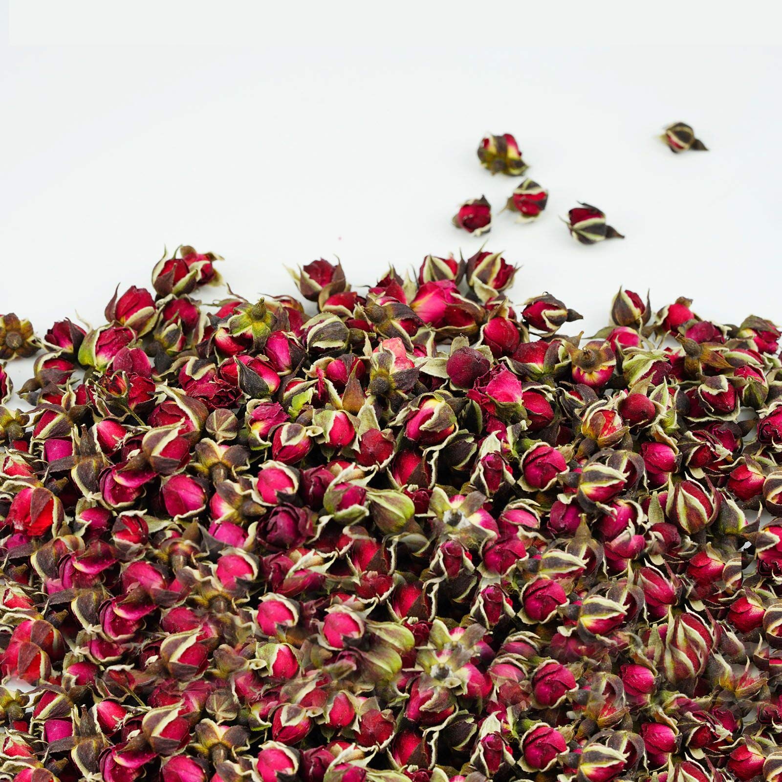 Premium Dried Rose Buds for Tea, Baking & Crafts - Edible Phnom Penh Roses 3.5oz - Perfect for DIY Tea Blends, Wedding Decor, Bath Bombs & Aromatherapy
