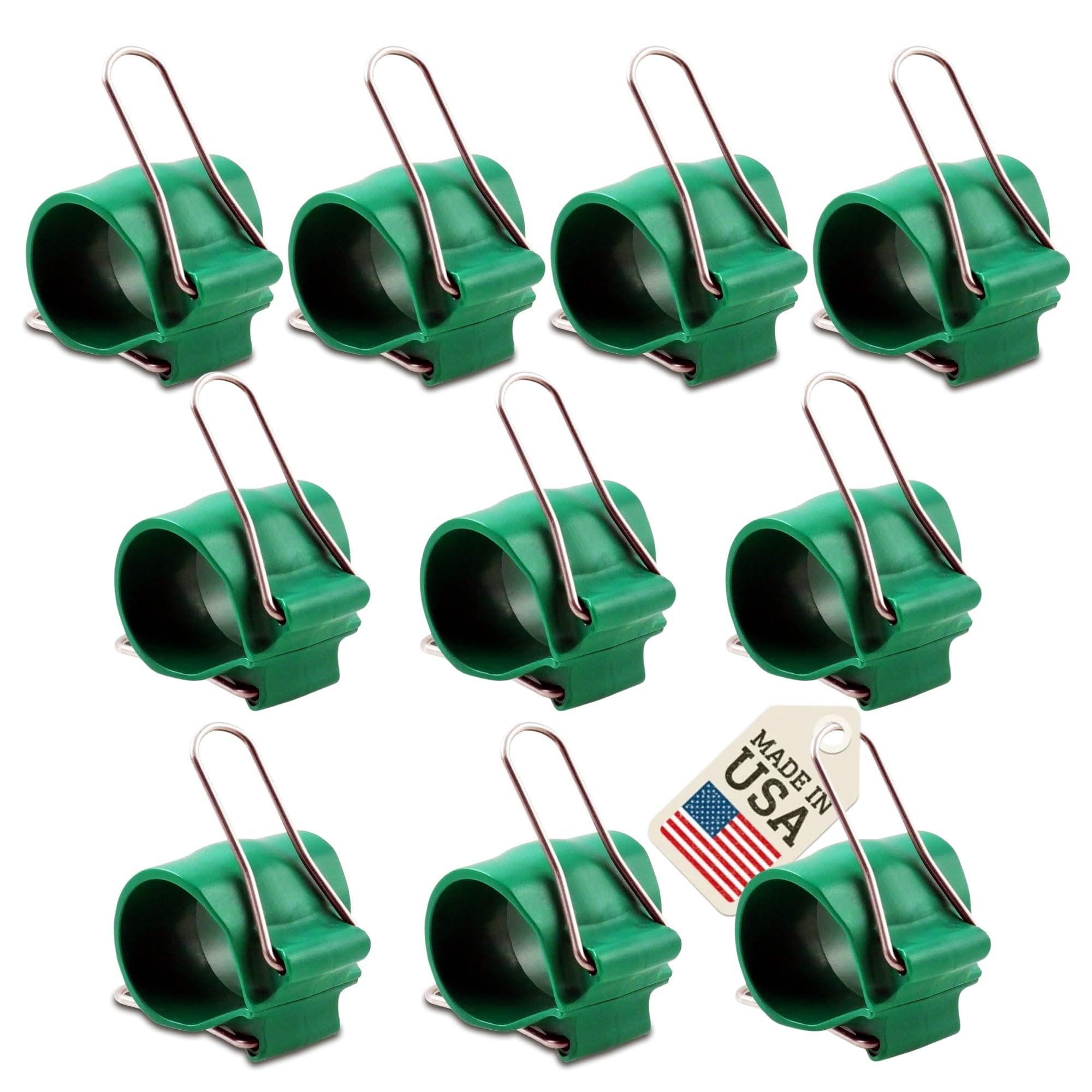 Reusable Greenhouse Clips USA Made - Heavy Duty Plant Support Clips for Orchids, Tomatoes & Vines - Weatherproof Garden Clips for Stems, Wires & Cables - Indoor/Outdoor Use in Greenhouses, Gardens & Hydroponics