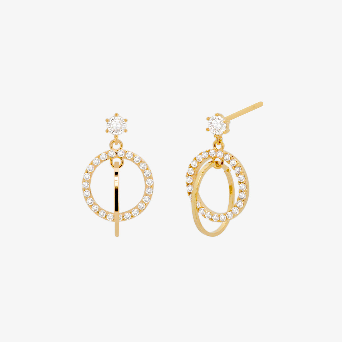 Circle Charm Dangle Earrings for Women - Trendy Boho Gold Hoop Earrings for Everyday Wear & Party Outfits
