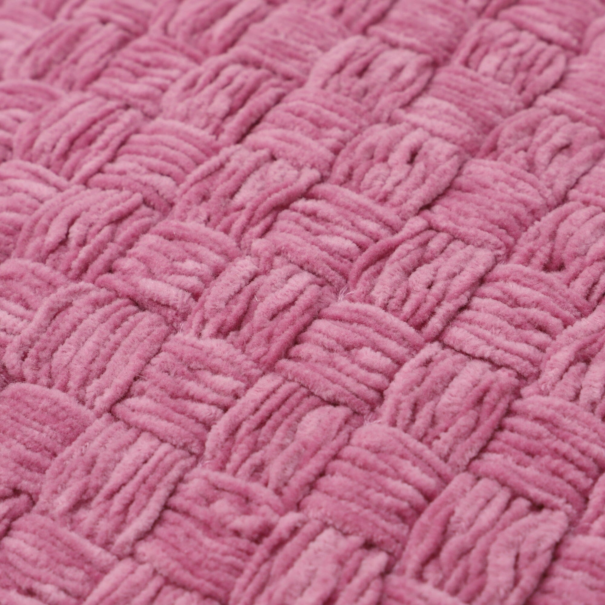 Soft Chenille Weave Cushion Cover 18x18 Inches Pink - Cozy Home Decor for Sofa, Bed, Living Room & Nursery