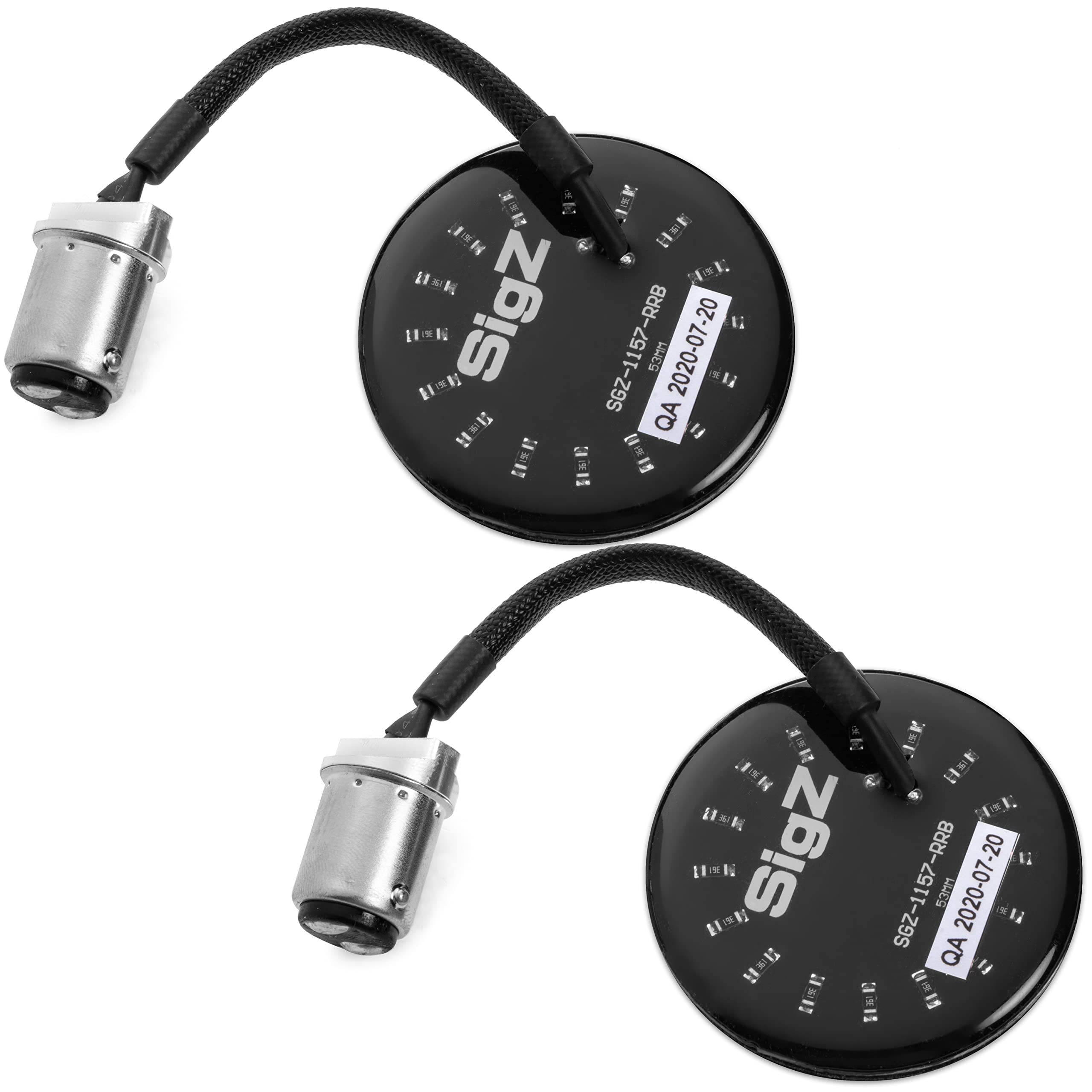 Rogue Rider Industries - Rear Motorcycle LED Lights with Red Turn Signals, Running Lights & Brake Lights (1157) - Black Label Special Edition - 1157 Replacement Bulbs for Harley Davidson - Perfect for Night Riding & Enhanced Safety