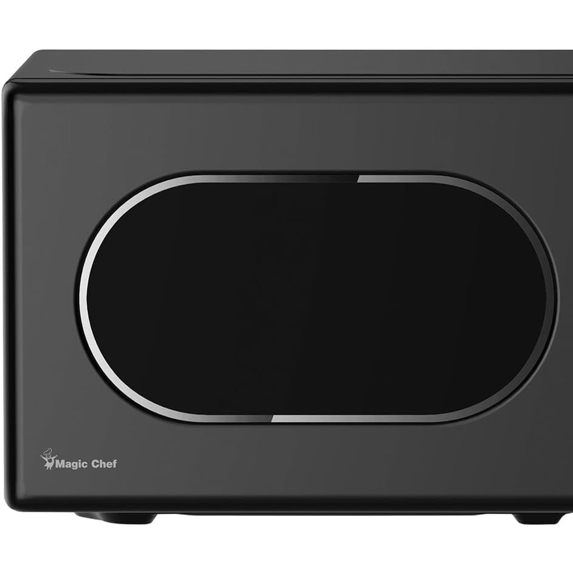 Magic Chef Countertop Microwave Oven - 0.7 Cu Ft Compact Retro Microwave with Classic Design in Black - Perfect for Small Kitchens, Dorms & Office Spaces