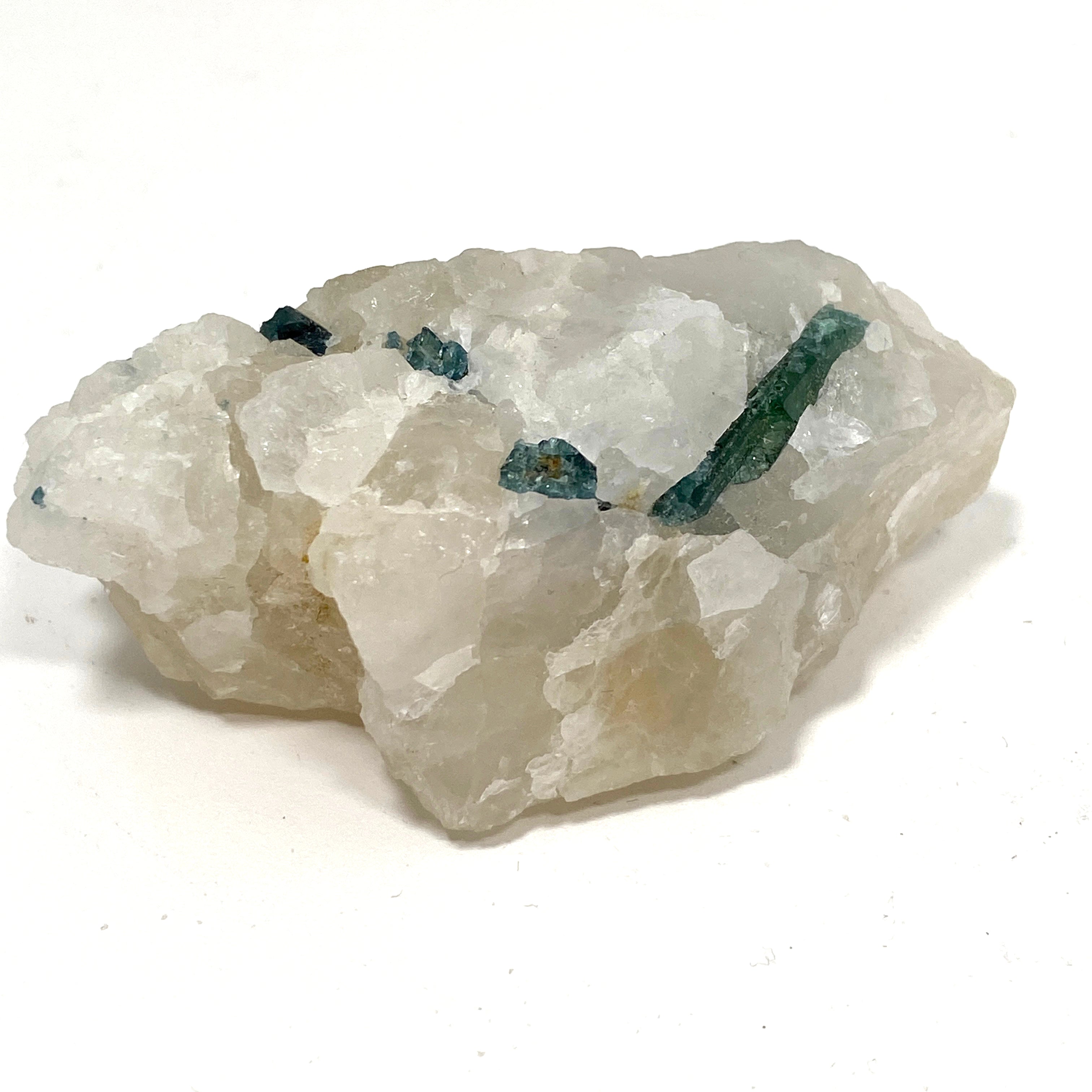 Natural Green Tourmaline on Quartz Crystal - Healing Stone for Meditation, Energy Cleansing & Spiritual Growth - Perfect for Home Decor, Reiki & Jewelry Making