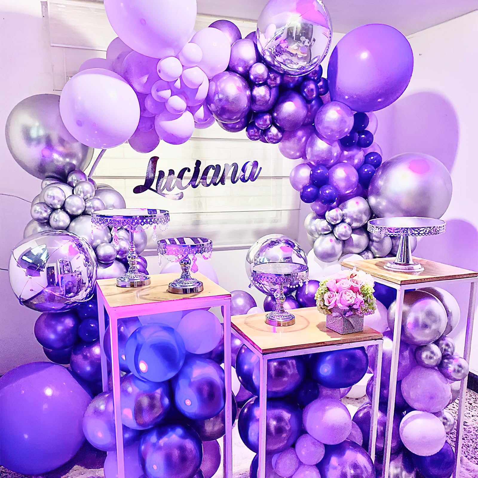 51-Pack 12 Inch Light Purple Balloons (Lavender) for Party Decorations - Perfect for Balloon Garlands, Arches, Weddings & Baby Showers | Durable Latex Balloons for Indoor/Outdoor Events