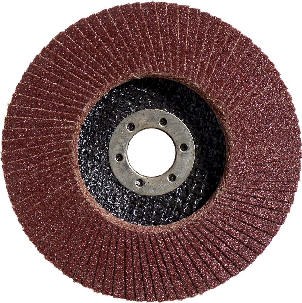 Bosch 2608603657 K60 Angulated Flap Disc for Metal Grinding & Polishing - 125mm, Black/Red - Ideal for Welding, Deburring & Surface Preparation