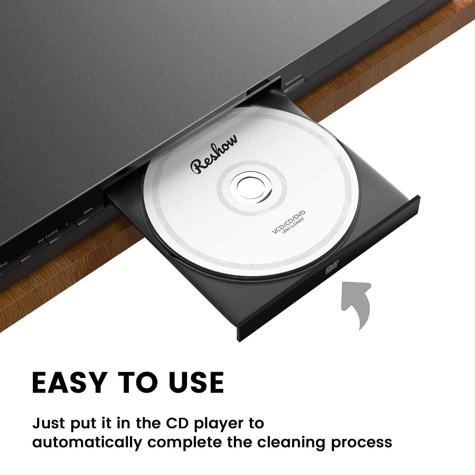 Reshow CD Player Cleaner Kit - Professional Laser Lens & Disc Cleaning Set for CD/VCD/DVD Players | Includes Microfiber Cloth, Cleaning Disc & Solution | Perfect for Home Audio Systems & Car Stereos