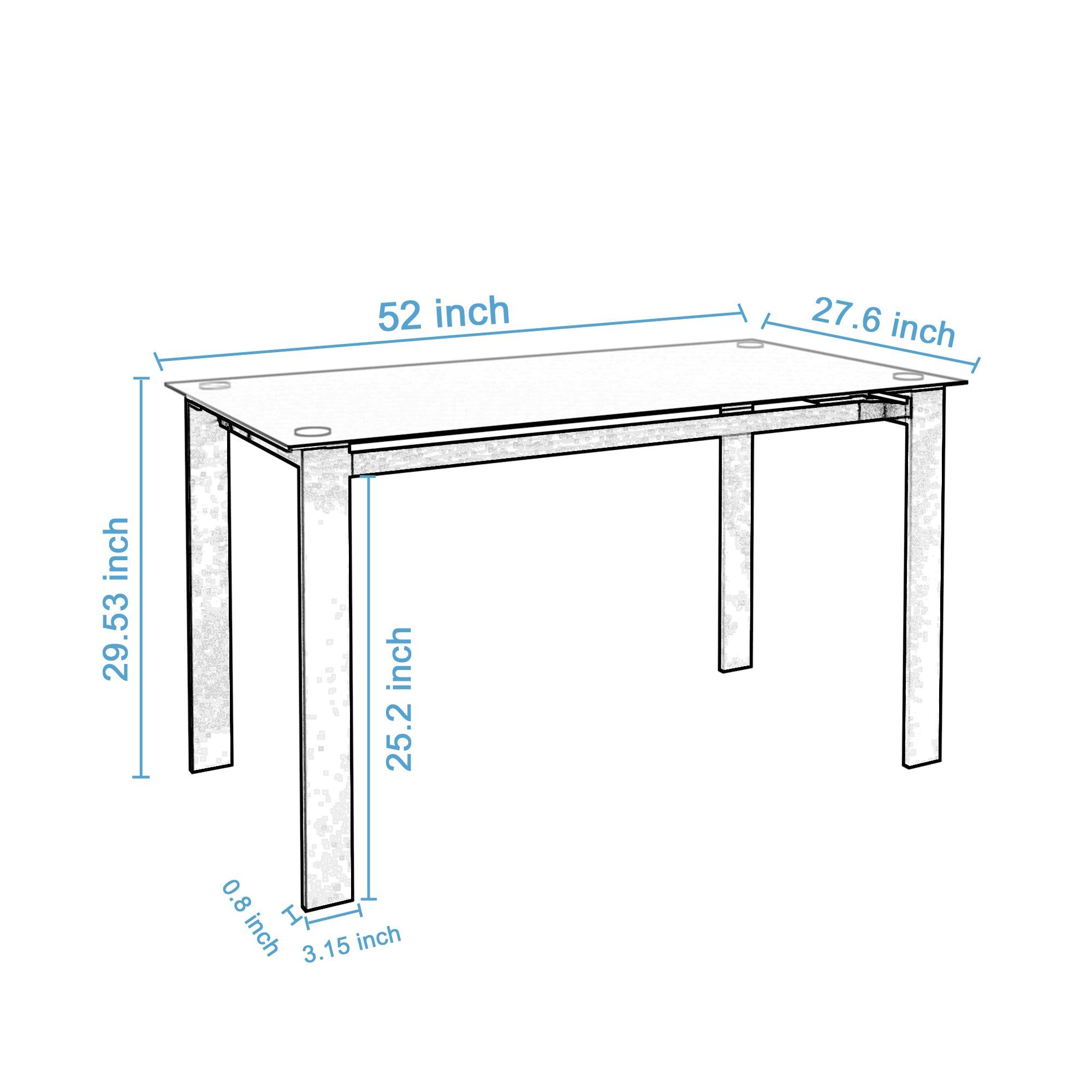 Sturdy & Easy-Clean Dining Table - Multi-Functional for Kitchen, Dining & Living Room - Perfect for Family Meals & Entertaining Guests