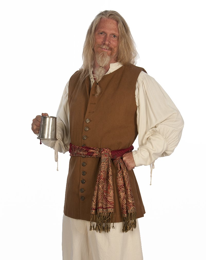 1720 Pirate Vest for Men - Authentic Renaissance Costume & Steampunk Jacket - Perfect for Halloween, Cosplay, and Historical Reenactments