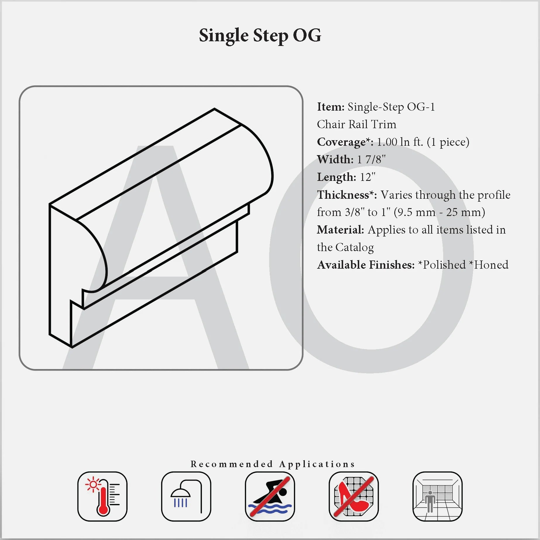 Ivory Travertine Chair Rail Molding - Single Step Liner for Wall Protection & Decoration | Perfect for Dining Rooms, Living Rooms & Home Interiors