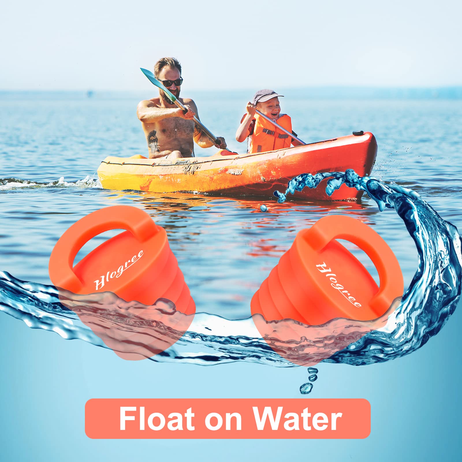 Hlogree 10PCs Silicone Kayak Scupper Plugs - Universal Fit for Sit-On-Top Kayaks, Lifetime Replacement Parts, Drain Stoppers - Perfect for Kayaking, Fishing & Water Sports Accessories