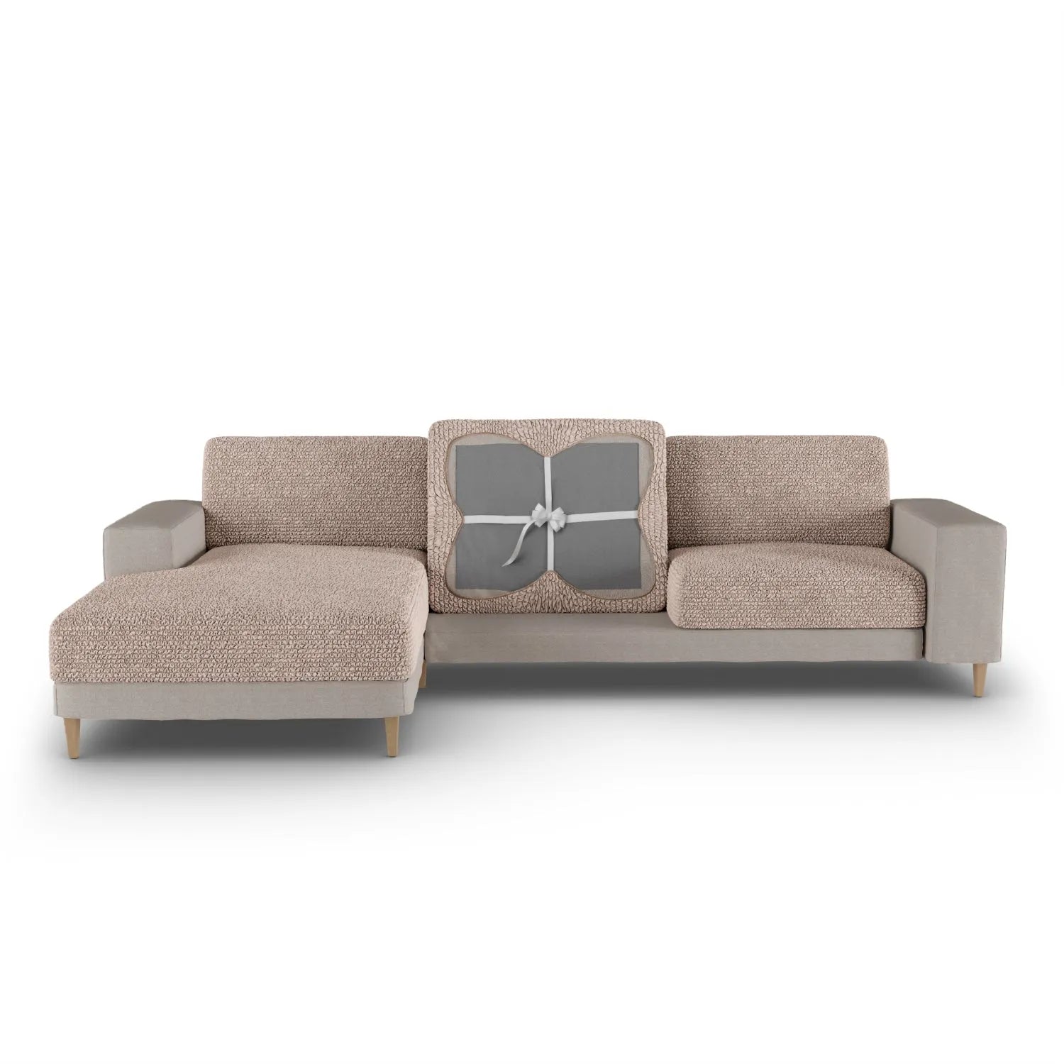 Premium Microfiber Chaise Lounge Seat Cushion Cover - Soft, Durable & Washable - Perfect for Living Room, Patio or Outdoor Furniture Protection