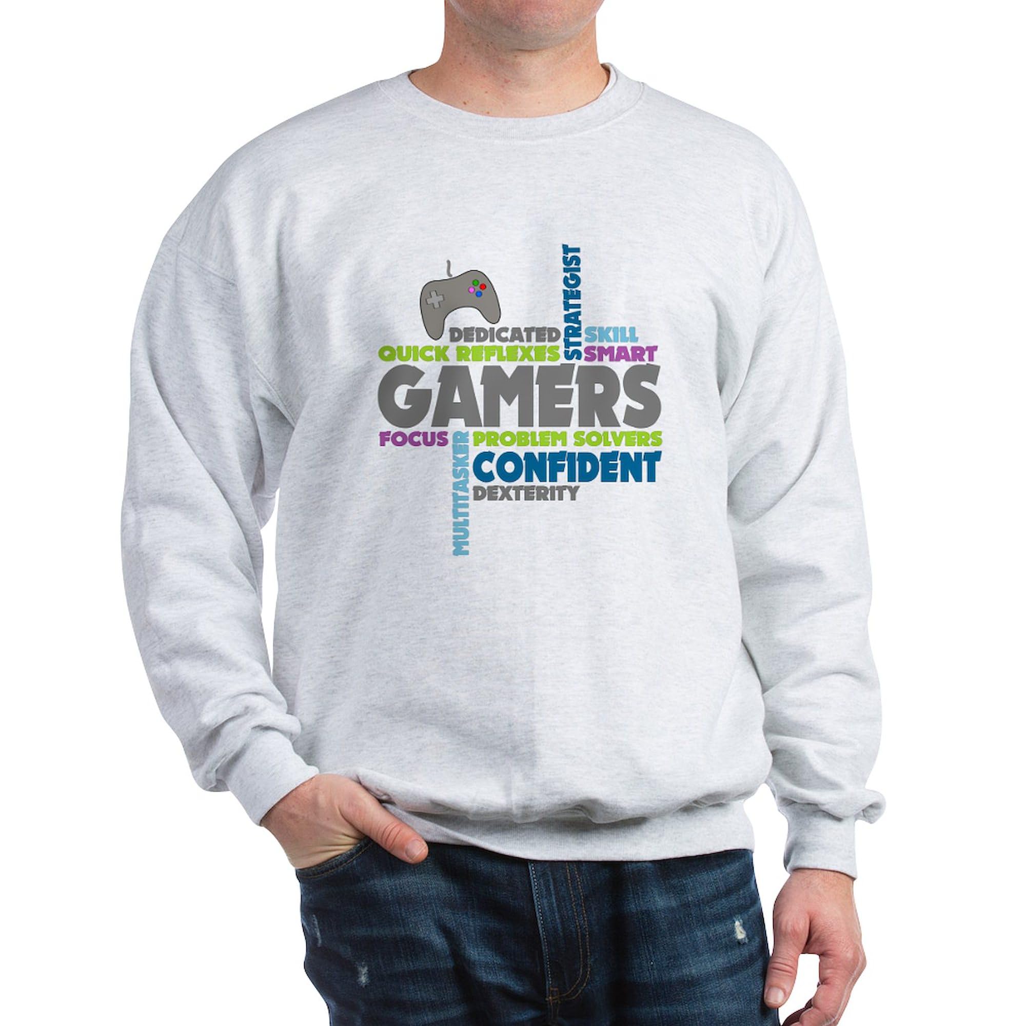 Gamers Sweatshirt for Men & Women - Classic Crewneck Lightweight Pullover Hoodie | Comfortable Casual Wear for Gaming, Lounge & Everyday Use