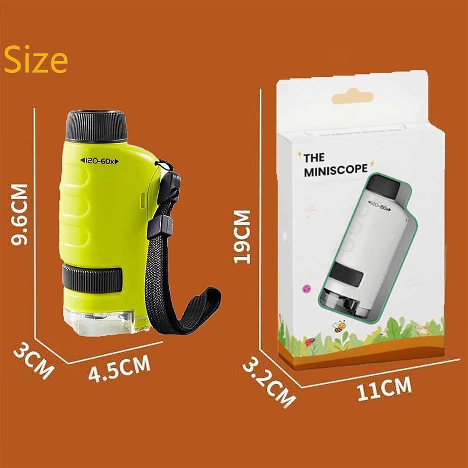 Your Little Scientist Microscope - Original Portable Kids Microscope for Science Exploration, STEM Learning & Outdoor Adventures (Green) - Perfect for Classroom, Home & Nature Discovery