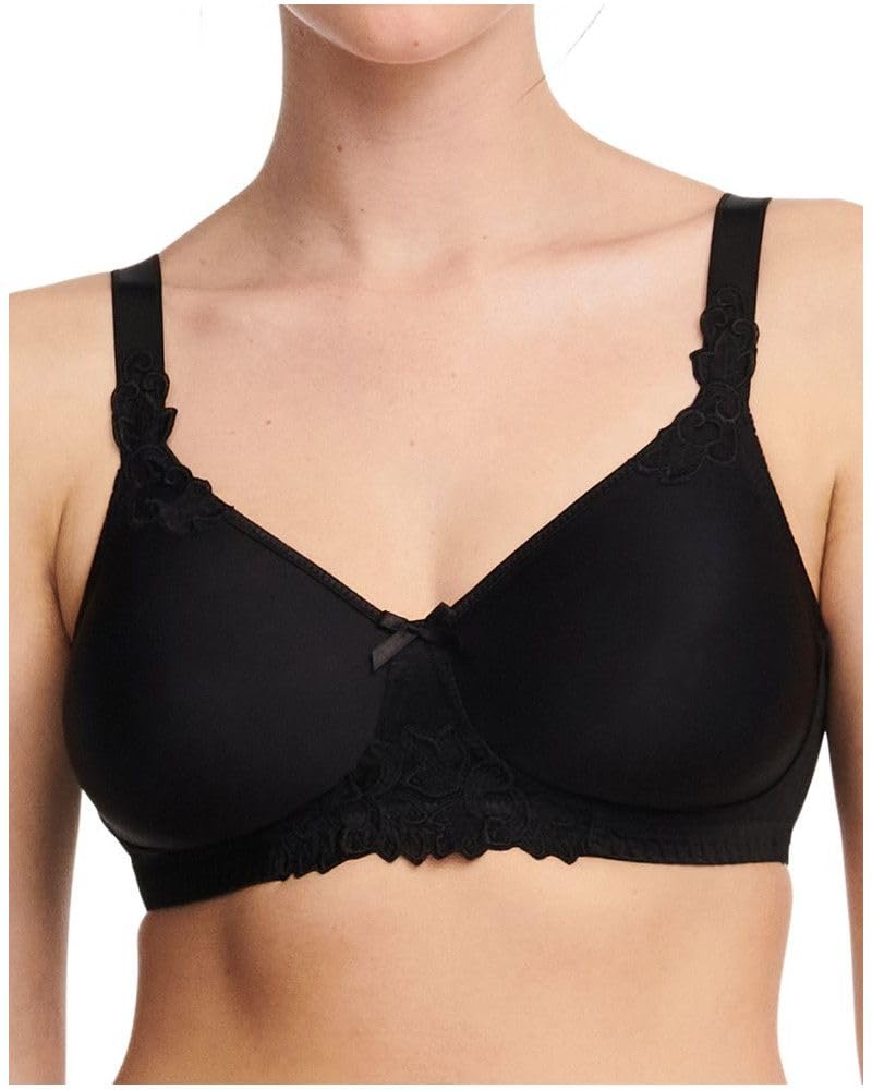 Chantelle Hedona Soft Cup Bra 36E Black - Comfortable Full Coverage Lingerie for Everyday Wear & Special Occasions