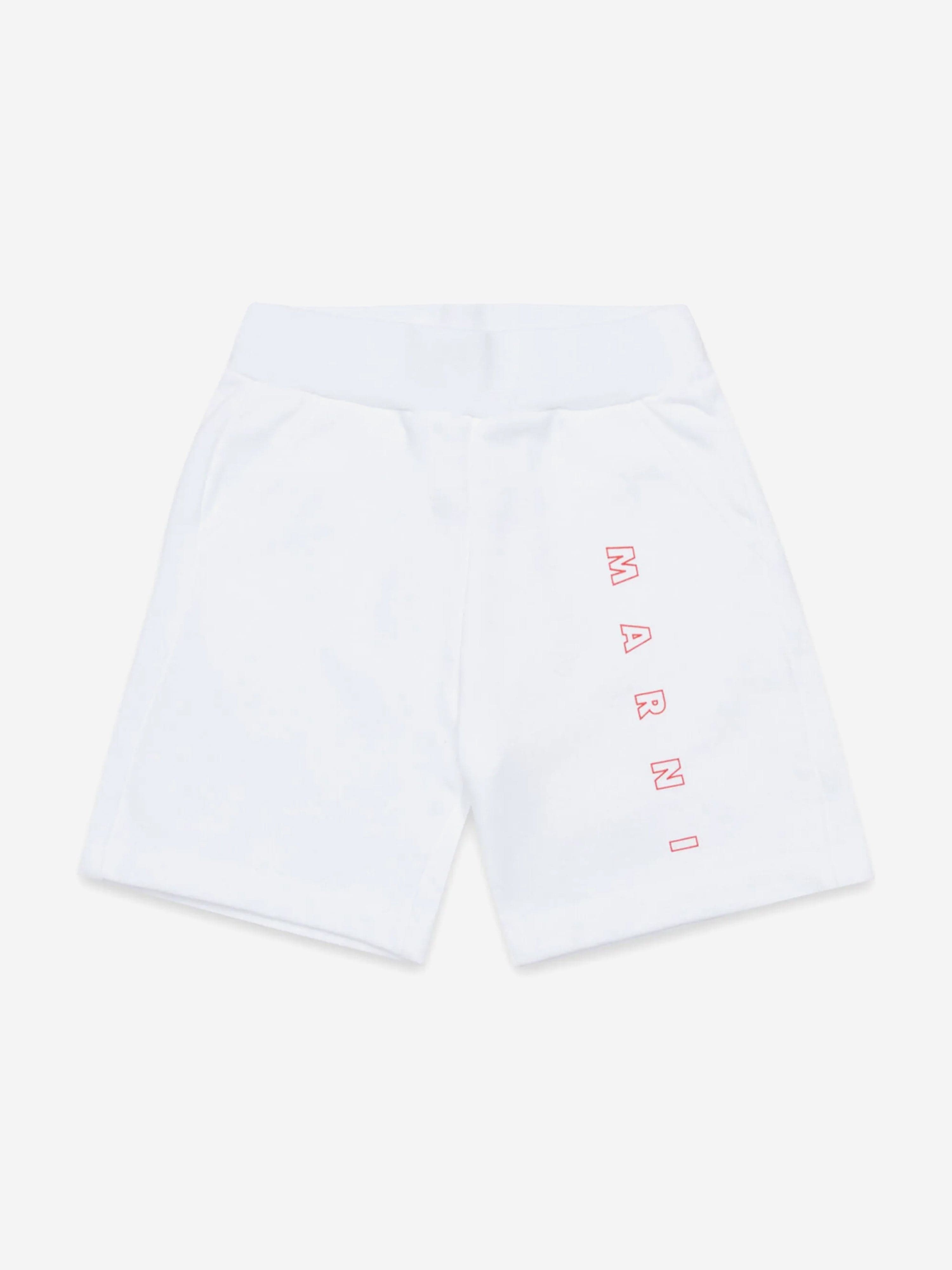 Baby Logo Shorts in White - Soft Cotton Comfort for Boys & Girls | Perfect for Playtime, Daycare & Summer Outfits