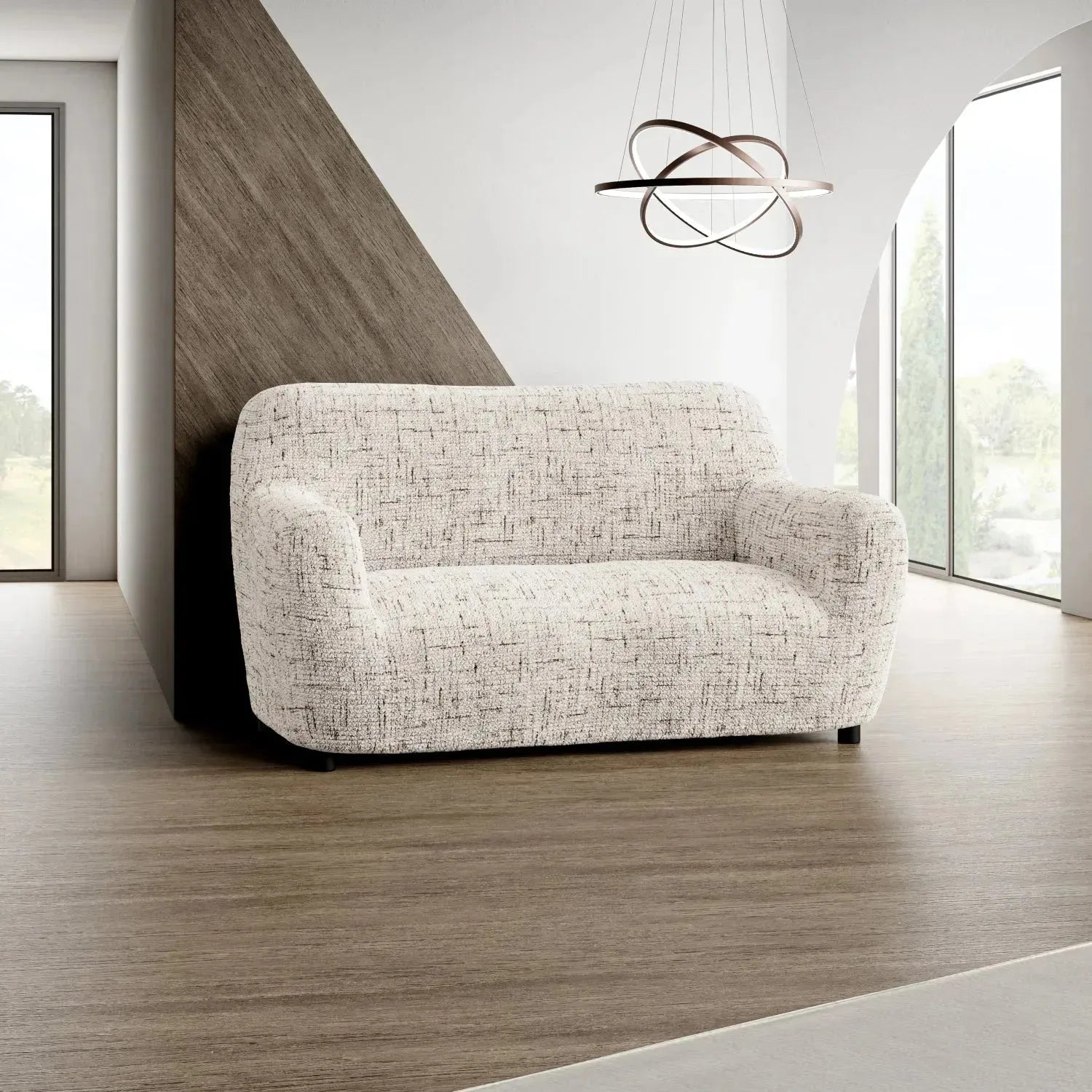 2 Seater Loveseat Slipcover - Soft Microfiber Fabric with Stylish Prints - Perfect for Living Room, Bedroom or Dorm Decor