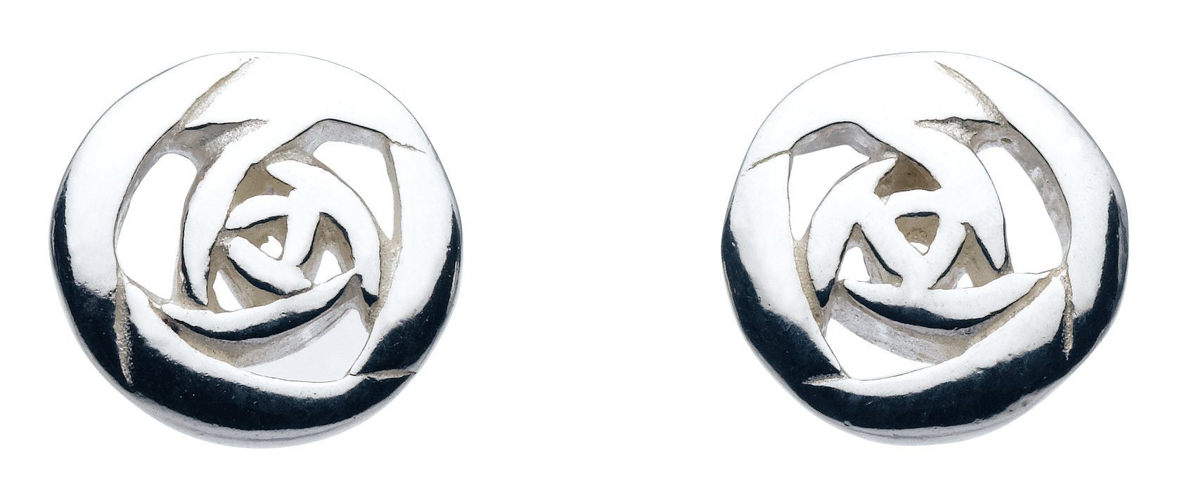 Heritage Women's Mackintosh Open Rose Sterling Silver Stud Earrings - Elegant Floral Jewelry Gift for Her, Perfect for Weddings, Anniversaries & Everyday Wear