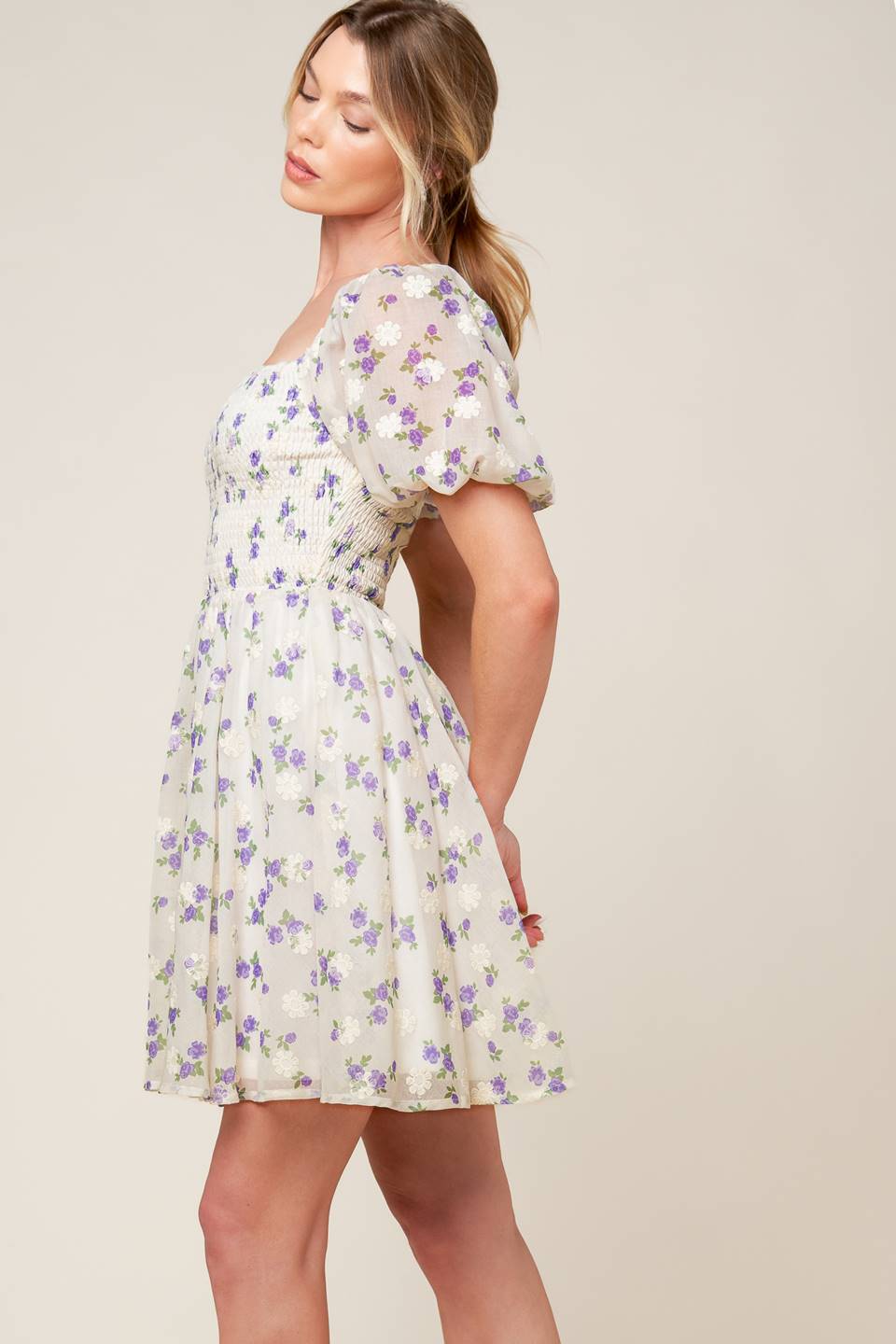 MAKING CONNECTIONS Mini Dress in Cream | Final Sale | Perfect for Date Night, Cocktail Parties & Summer Weddings