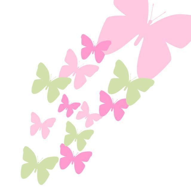 Butterfly Wall Decals - Soft Pink, Pink & Sage Green Vinyl Wall Stickers for Nursery, Bedroom & Kids Room Decor - Easy Peel & Stick Home Decorations