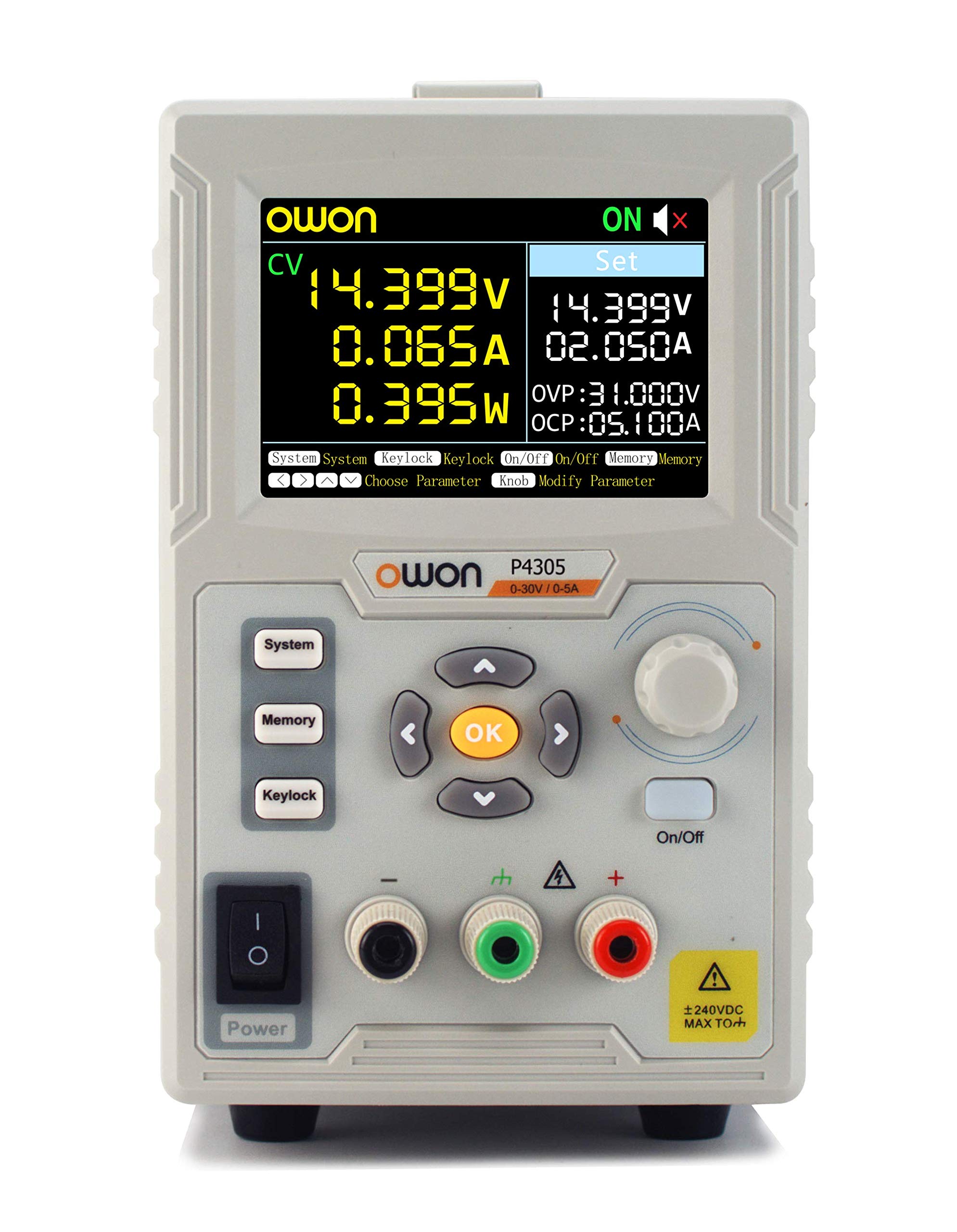 LILLIPUT OWON P4305 Single Channel 150W DC Power Supply 0-30V 0-5A with 1mV/1mA Precision - Perfect for Electronics Testing, Lab Experiments & DIY Projects