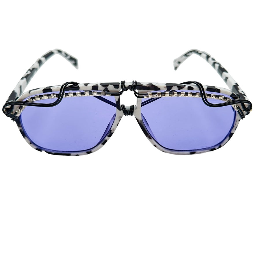 Stylish Purple Marble Aviator Sunglasses for Men & Women - UV Protection, Polarized Lenses - Perfect for Driving, Beach, and Outdoor Activities
