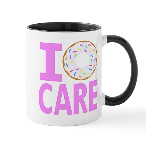 White/Black Inside - I Donut Care Mug